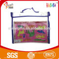 snap button transparent ovc bag for kid's stencil/book